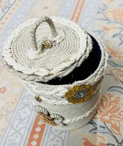 Decorated Rope Basket Only 1 Piece