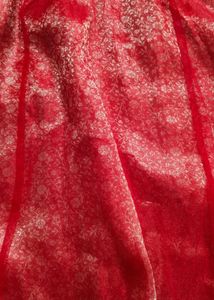 Red Colour Girl Full Work Designer Crop Top