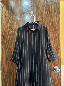 34 bust black shirt dress for women