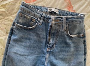 Zara High Waist Skinny Straight Fit Jeans