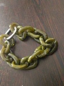 Olive Green Chain Bracelet