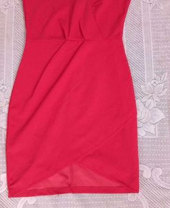 Pink Off-Shoulder Mini Dress