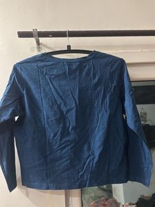 Blue Long Sleeve Top