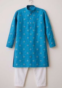 Boys Blue Kurta Set
