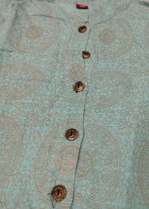 3XL Size Beautiful Gold Foil Work Kurta
