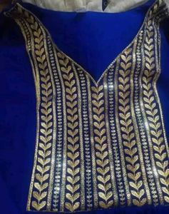 Blue Anarkali Kurti With Dupatta