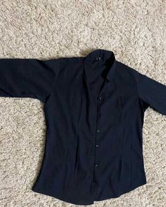 Elegant Black Button-Down Shirt