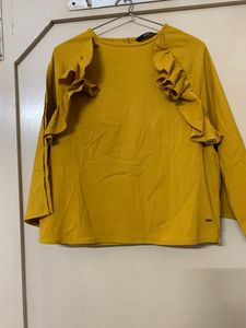 Only Top Mustard Party Wear