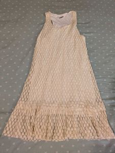 Vintage Cream Ruffle Dress