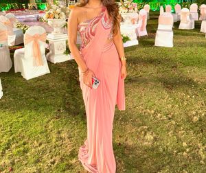 Designer Ready To Wear Saree With Sequenced Blouse