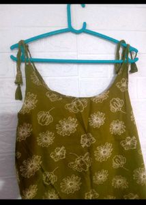 Green Floral Tank Top