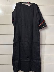 Black Kurti With Aster