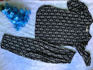 Black Nightsuit Set