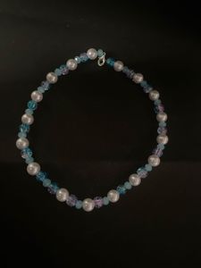 Blue Mermaid Pearl Choker Necklace