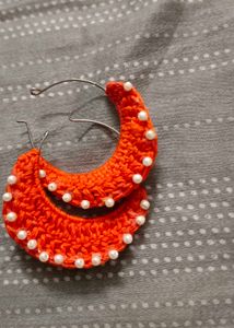 Crochet Hoop Earrings