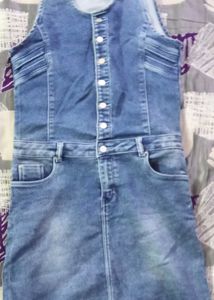 Denim Button-Down Dress