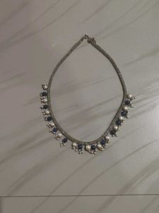 Beaded Silver Necklace