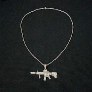 Iced Out AK-47 Necklace.