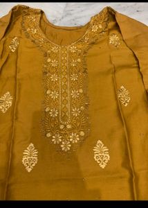 Combo Mustard And White Suits With Jhumke Free