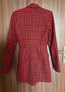 ZARA Houndstooth Blazer Dress with inbuilt skort.