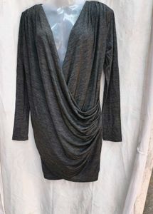 14412. Elegant Gray Mini Dress