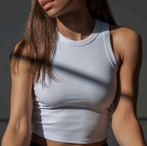 White ribbed tank top 🤍