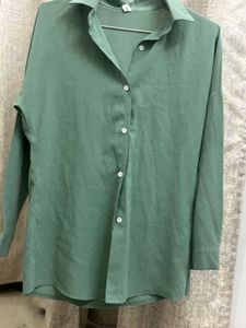 Green Button-Up Shirt