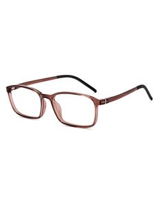 Transparent Brown Full Rim Rectangle Lenskart Air