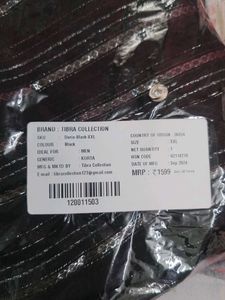 Men&#39;s Black Striped Kurta