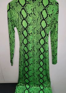 Neon Green Slim Fit Gown