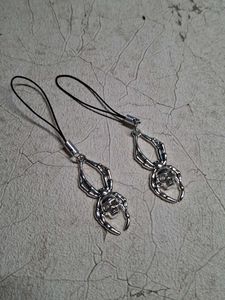 Goth Spider Skull Phone Charms
