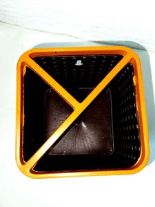 Brown &amp; Orange Woven Basket