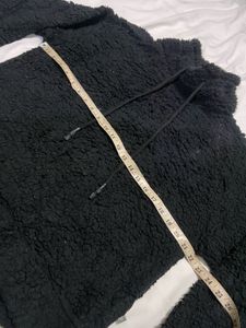 Black Fluffy Hoodie