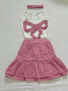 Gingham Bow Top