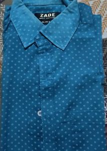 Blue Zade Polka Dot Button-Down Shirt