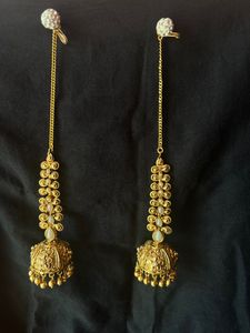 Jhumka With Straight Maati