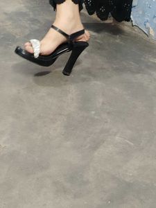 Sparkly Black Heels
