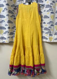 Yellow Anarkali Style Kurta