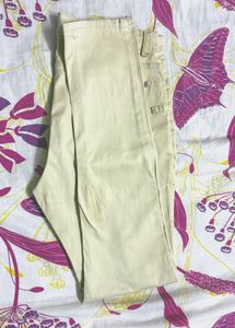 Beige Straight Leg Pants