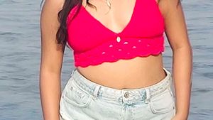 Red Crochet Halter Top (Handmade)