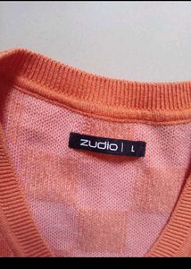 Cardigan/ bolero top orange- beige