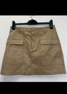 Tan Mini Skirt