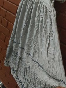 Light Blue Casual Embroidered Dress