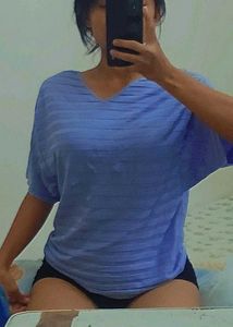 Blue Crop Top - Stylish &amp; Trendy