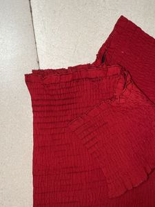 Cherry Red off Shoulder Top