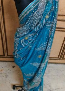 beautiful 😻 fully sa work net Saree 🔥
