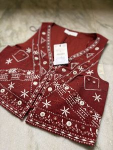 Embroidered Vest &amp; Shorts Set