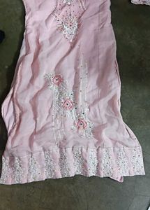 Pink Embroidered Kurta Set