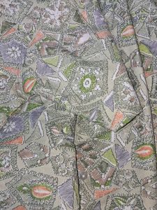 GREEN PATTERNED SHIRT HALF SLEEVE Size - M Bust 34