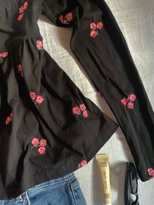 Floral Embroidered Top